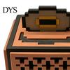 Pixel Art Decor Fidget Puzzle Cube Music Box, 3D Printed Game Toy Mechanical Box for Anxiety Relief, Small Musical Play Kids, Adults Unique