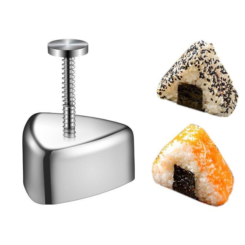 Stainless Steel Rice Ball Mold Sushi Maker Press Maker Sushi Triangle Mould Japanese Onigiri Rice Ball Bento Gadget Machine Kitchen Accessories Tool