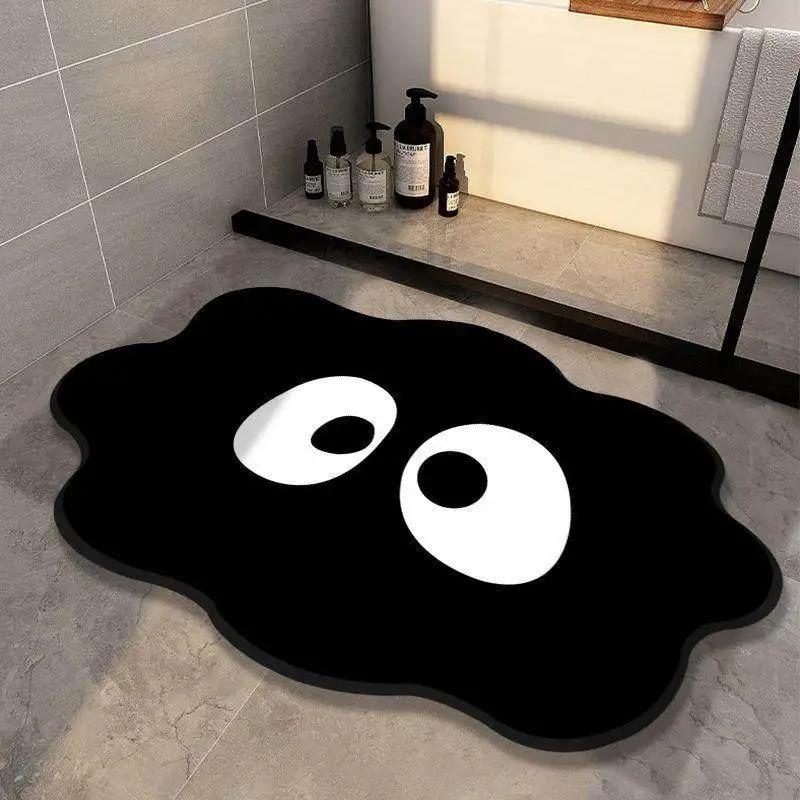 VIKAMA Ins Wind Cartoon Big Eyes Carpet Home Bathroom Personalized Trendy Cool Decoration Floor Mat Home Decoration