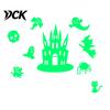 Night Glowing Party Supplies Halloween Glow in The Dark Wall Stickers, Luminous Decals with Ghost DIY Holiday Atmosphere Decorations Castle