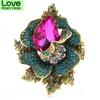 Big Rhinestone Flower Brooches For Women Unisex Color Weddings Party Brooch Pins Gifts