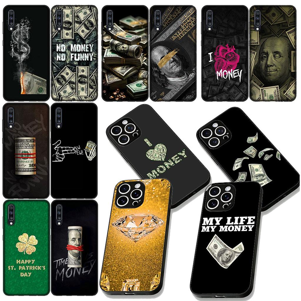 Moneys Dollars 100 Clover Protective Cover for Samsung Galaxy S22 S21 S20 FE Ultra Plus A35 A36 A37 A33 A34 A04 A71 Phone Case