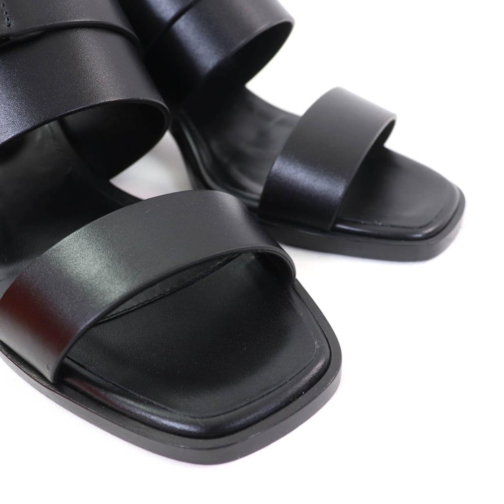 Excellent HERMES Sandals cute Purchased in 2025 Glennan Metal Leather black  Used