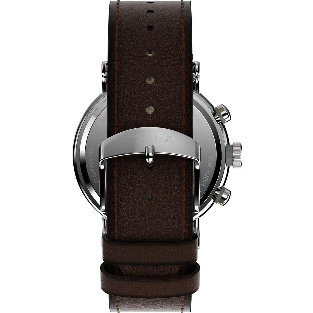 Watch Waterbury Standard Chrono Gray Dial Brass Mineral Glass Quartz Watch Brand TW2W47300 Black [TIMEX] Men's [Item]