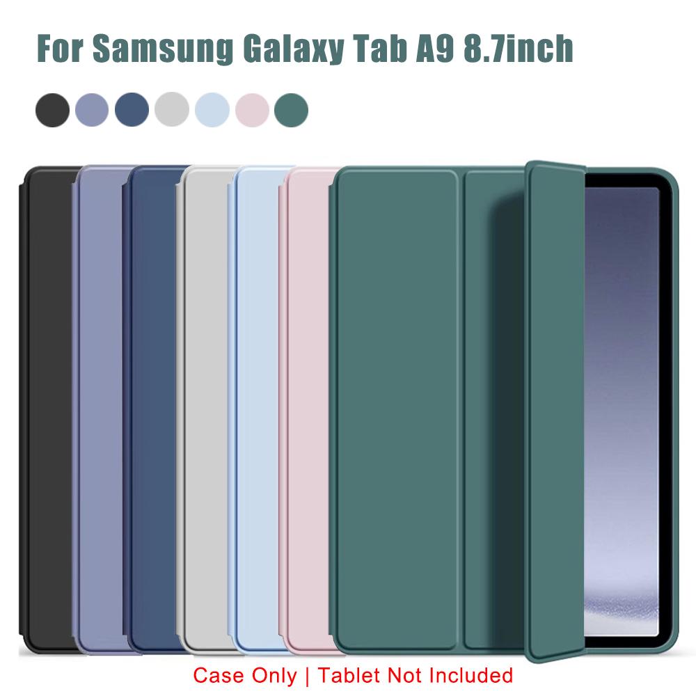 Тройная раскладная обложка-книжка для Samsung Galaxy Tab A9 8.7'' SM-X110 SM-X115 с магнитной подставкой, защитный чехол из ПУ-кожи