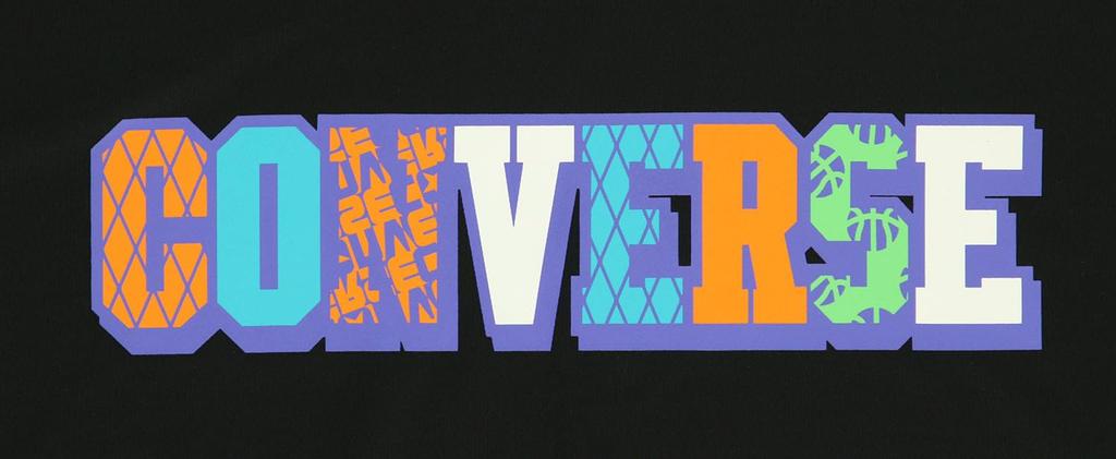 Баскетбольная футболка с коротким рукавом с принтом [Converse] Футболка Черный/Оранжевый