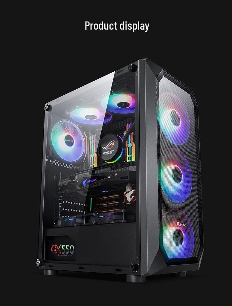 Игровой ATX-корпус Night Hunter 5 с водяным охлаждением и прозрачной боковой панелью