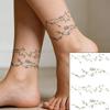 Spring Summer Flowers Temporary Tattoo Sticker Waterproof Cherry Blossoms Roses Tattoo Sticker For Women Fake Tattoo Sticker