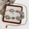 Silver Metal Circular Ring Waist Chain Belly Chain Ethnic Belt Chain Bohemian Body Chain  Girls