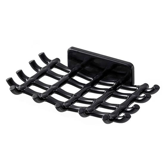 Полка для мыла с несколькими крючками, полая, для быстрого дренажа, настенная, без перфорации, водонепроницаемая, для ванной комнаты, для ванной комнаты в отеле, держатель для мыла, органайзер для мыла