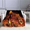 Flame Skeleton Motorcycle digital-printed polyester Bedroom velvet flannel cover blanket Fleece soft cover blankets for beds