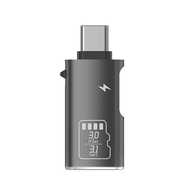 Высокоскоростной кард-ридер Micro SD TF Type-C для iPhone 15 Huawei Мобильного Телефона PD Зарядный Док-станция Кабель-адаптер