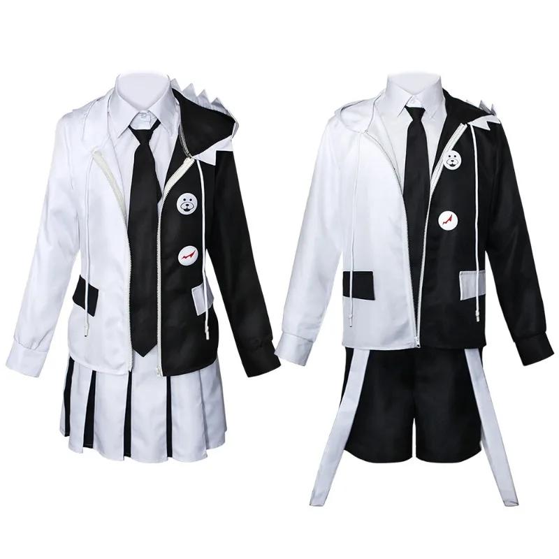 Game Danganronpaa Cosplay Costume Monokuma Black White Bear Suits for Men Women Stage Performance Halloween Carnival Party
