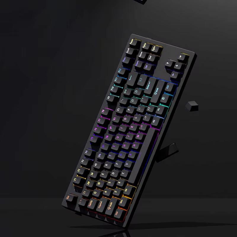 126 Keys Black Custom Double Shot Shine Through Keycaps RGB Backlit PBT Keycaps Cherry Profile for MX Switches Gaming Keyboard