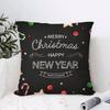 Cute Christmas Elements Cushion Cover 1 Piece Short Plush Pillowcase, Soft And Washable, Mostly Used For Sofa, Car
