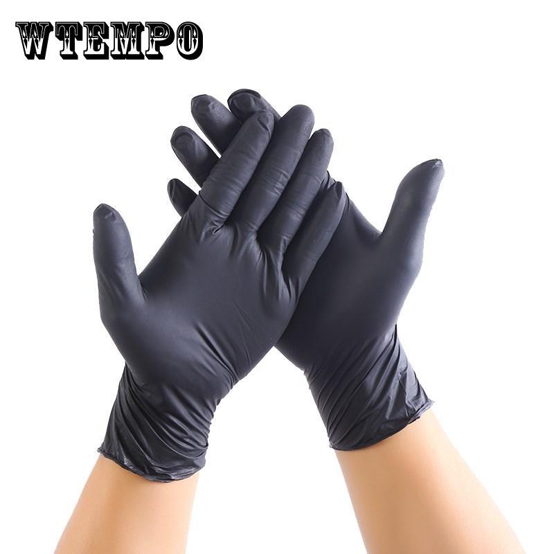 10/20/100 Pcs Disposable Black Nitrile Gloves Dish WashingAnti Dirty Oil Protective for Women Men