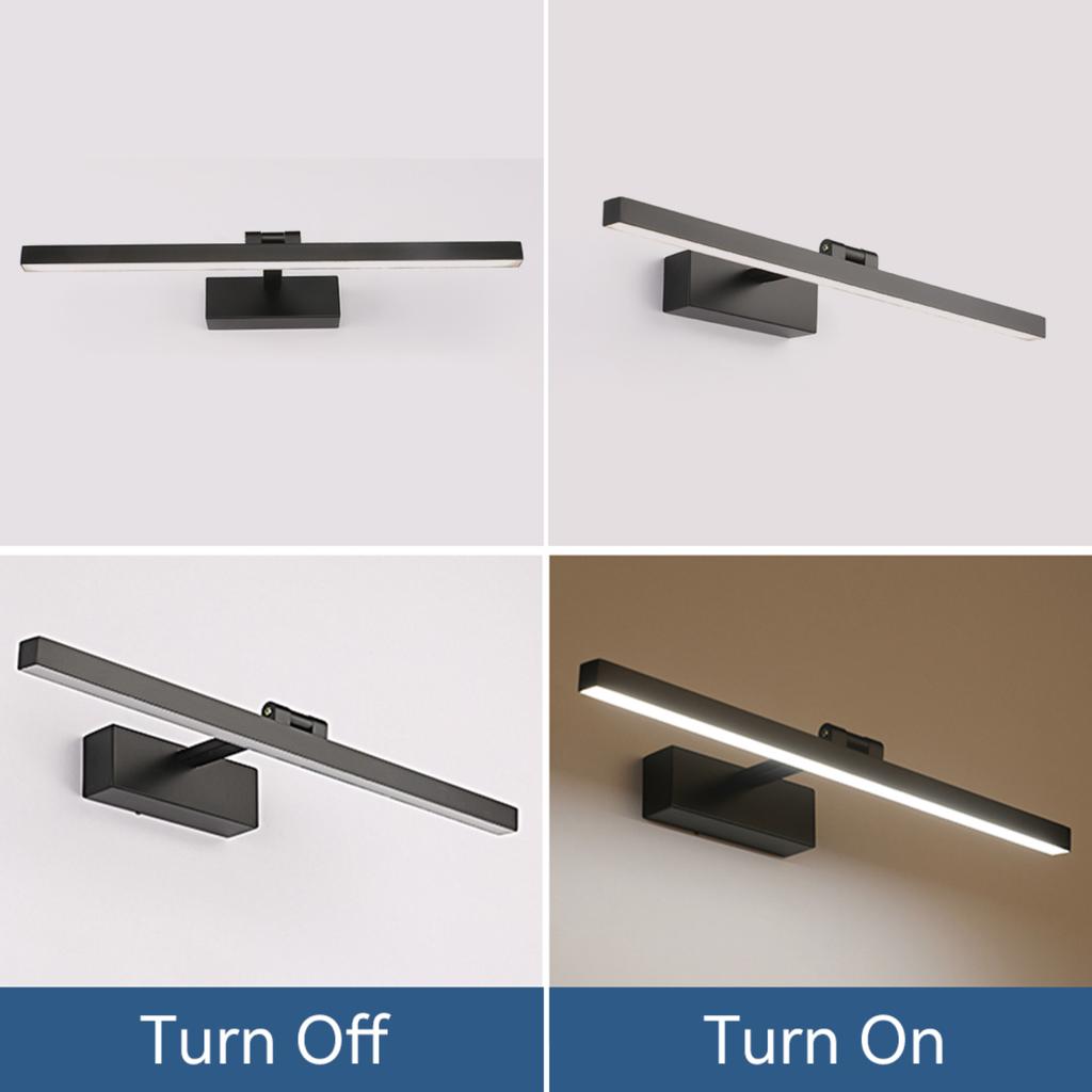 Новый стильный светодиодный современный скандинавский настенный зеркальный шкаф для ванной комнаты с 9 Вт 40 см подсветкой для макияжа - функциональное и шикарное решение для хранения