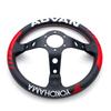 VERTEX JDM 330 мм Гоночный руль Черная натуральная кожа Руль-коллаборация с вышивкой красной линии
