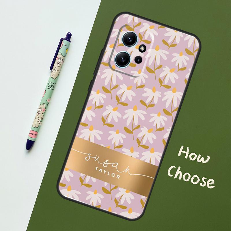 Персонализированный чехол с цветочным рисунком в пастельных тонах для Xiaomi Redmi Note 9 10 11 12 Pro Note 12S 9S 10S 11S Чехол для Redmi 12 9C 10C 12C