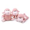 Lilizzhoumax Cute Small Wool Plush Super Soft Stuffed Lamb Set Home Decor Gift for Kids Toy, (Standing, Sitting, Lying) (Pink)