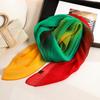 Summer Fashion Versatile Rainbow Gradient Scarf Light and Breathable High-end Multifunctional Women's Pleated Scarf
