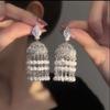 European Court Style Fringed Earrings Burst High-end Temperament Stud Earrings Daily Earrings