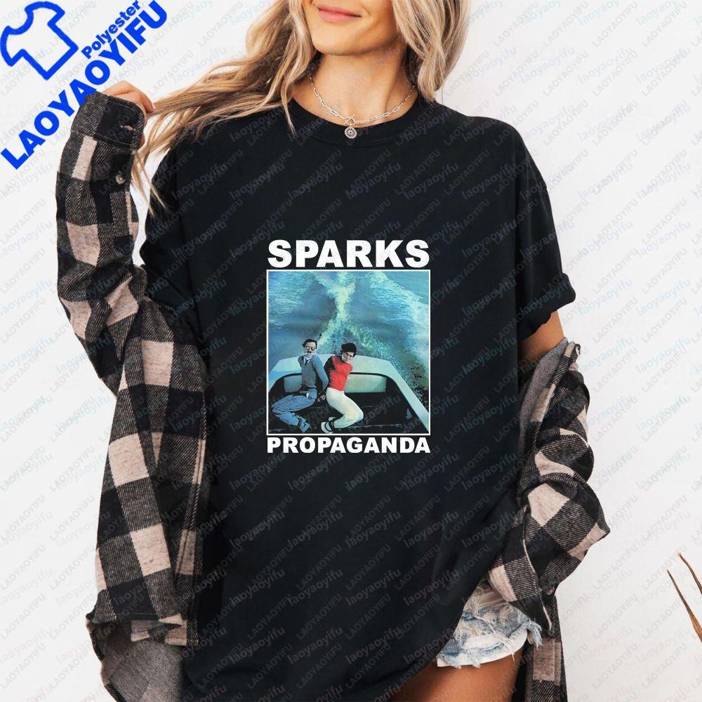 Sparks Band Season Trend Harajuku Short-Sleeved Unisex's and WoUnisex's Universal Shirt Pattern Large-Sized Comfortable T-Shirt