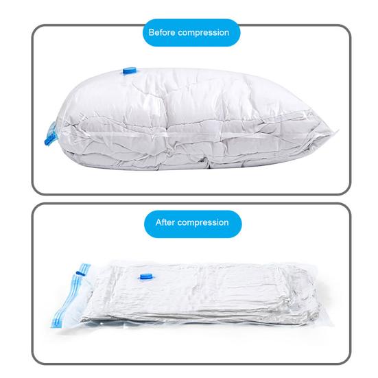 Компрессионный мешок Прочный прозрачный вакуумный мешок для хранения Компактный шкаф-органайзер для одежды Подушки Одеяло