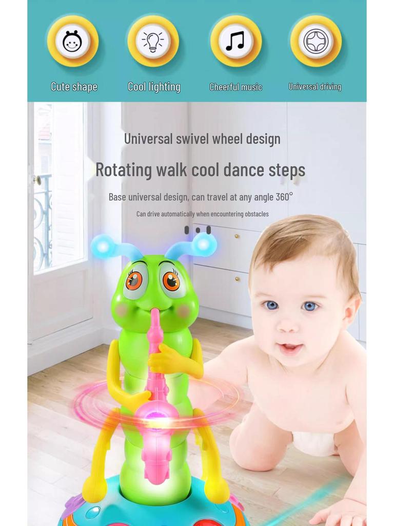 Electric Dancing Crawling Toy: Musical Twisty Worm Caterpillar with Lights for Kids