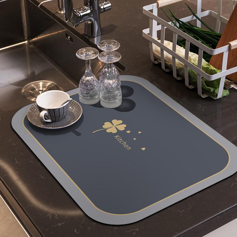 2 шт. Коврик для слива воды на кухне, поглощающий воду, для бытовой кофемашины, противоожоговый и нескользящий коврик для стола