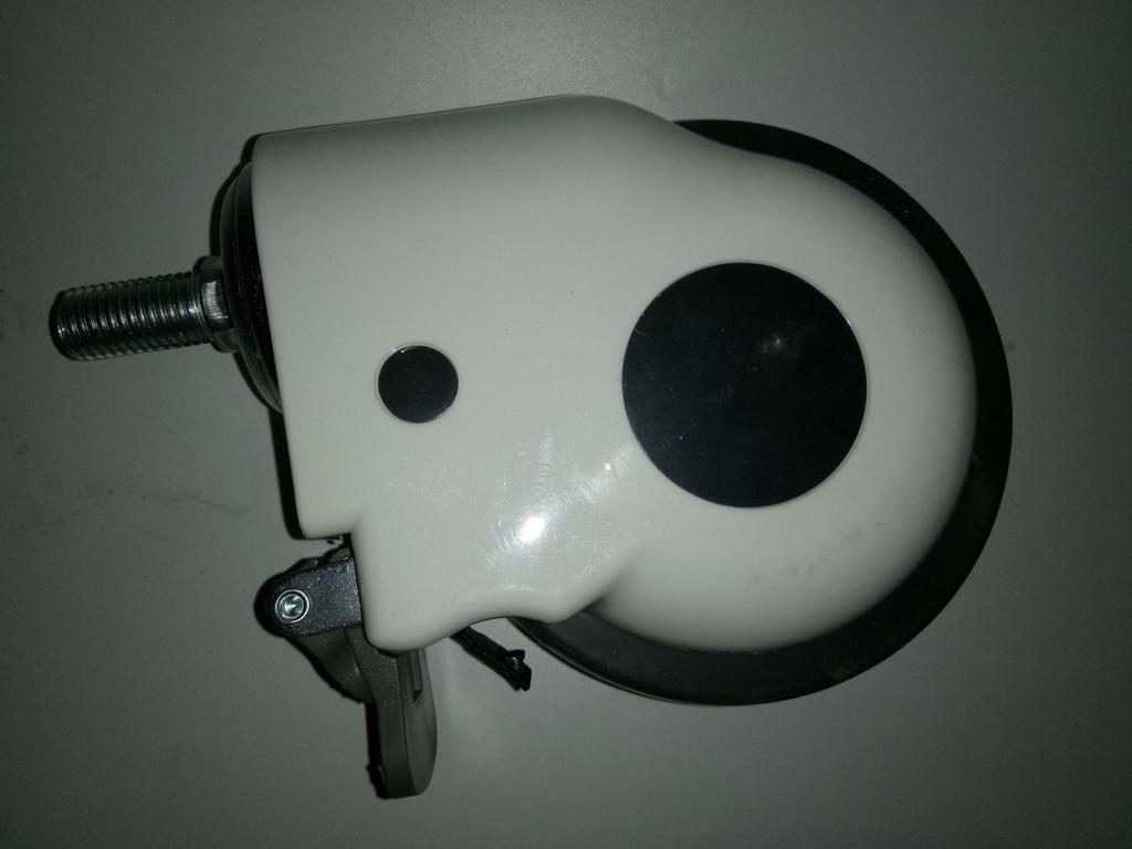 Медицинские поворотные колеса больничного класса с резьбовым штоком и тормозом - Размеры 12×30, 14×30, 16×30