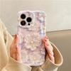 Luxury Laser Flowers Glitter iPhone Case For iPhone 16 Pro Max 15 14 13 12 11 Plus Fashion Soft Silicone Shockproof Bumper Cover