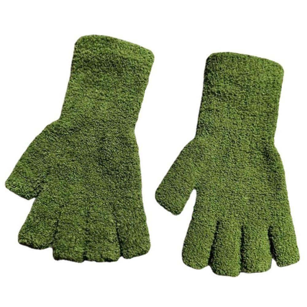 Женские Митенки для Девочек Утепленные Зимние Теплые Перчатки Защищающие от Холода Перчатки без Пальцев