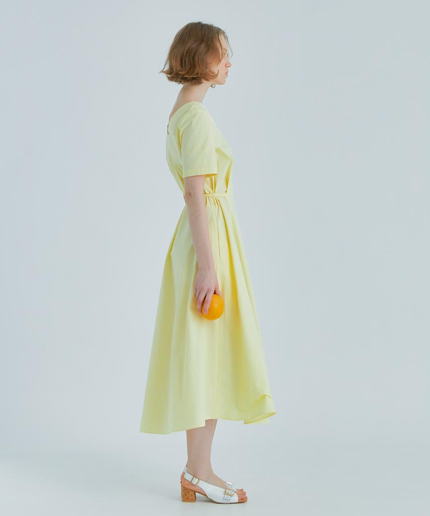 MODERNABLE Long Flare Maxi Dress - Yellow