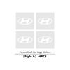 For Hyundai Car Interior Badge Stickers Phone Key Decoration Decal Azera GDI i10 i20 i30 i40 ix20 ix35 Sonata Santafe Veloster R7