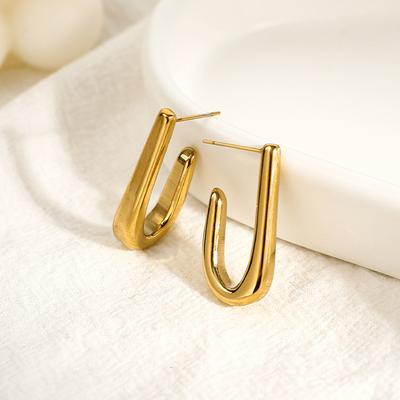 Серьги-гвоздики Wind из титановой стали, открытые серьги U-образной формы из нержавеющей стали