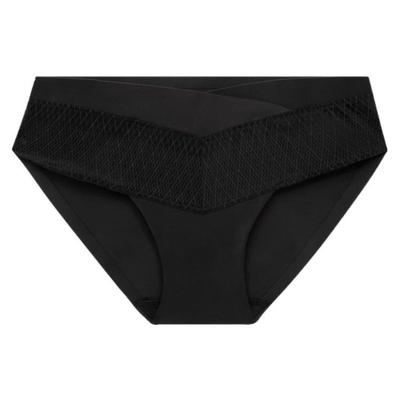 Сексуальные трусики-невидимки с кружевной вставкой и принтом, женское нижнее белье QF7158AD