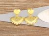 Nidin New Fashion Heart Dangle Earrings for Women Elegant Shiny Rhinestone Crystal Bride Wedding Ear Jewelry Accessories Gift