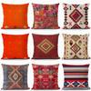 Traditional Artwork Printed Linen Farmhouse Style Bohemian Ethnic Style Pillow Case Pillow Cover