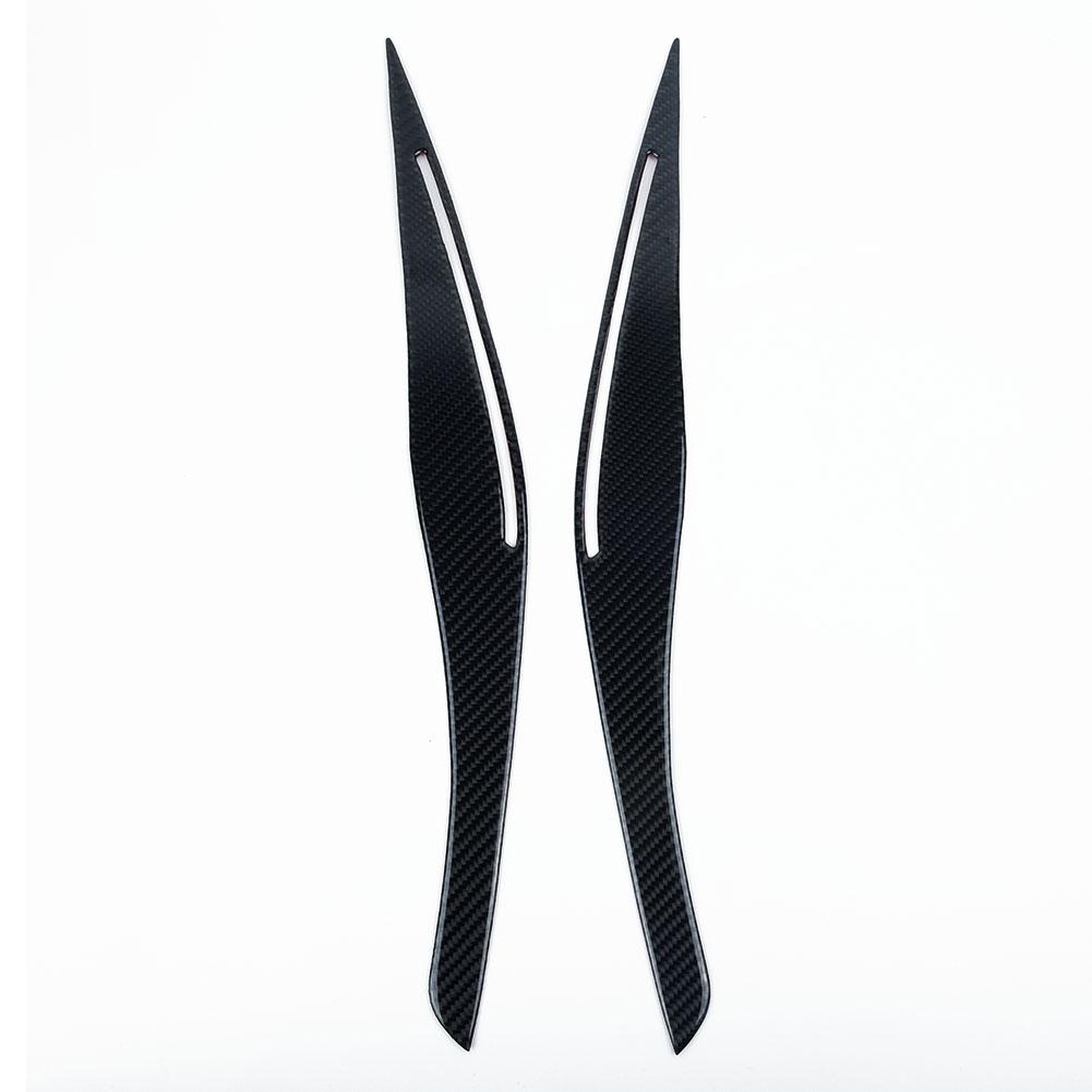 2 шт. передняя крышка фары фара веко бровь отделка ABS для BMW E90 E91 328i 335i 2009-2012 черный карбон