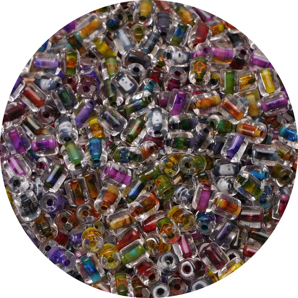 80Pcs Domestic High-Quality Glass Seed Beads Cylinder Retro Ink Wash Bead For DIY Bracelets Necklaces Jewelry Making