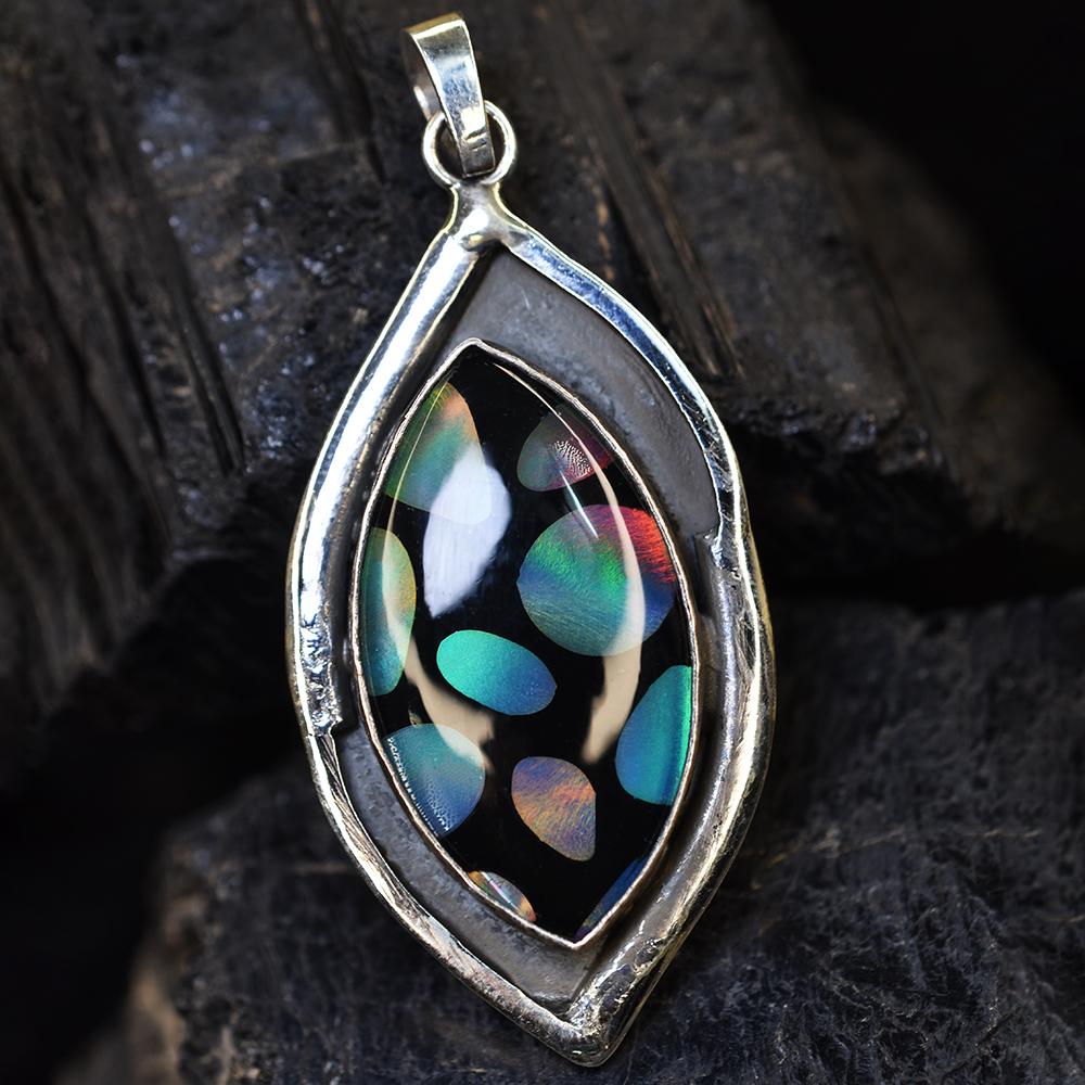 Natural Opal Pendant 75.55 ct Marquise Cut Sterling Silver Gems Gift October Birthday Birthstone