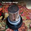 1000ml Floral Pattern Teapot Stainless Steel Vintage Floral Tea Kettle Built-in Infuser Mini Hot Coffee Pot for Hot Drinks