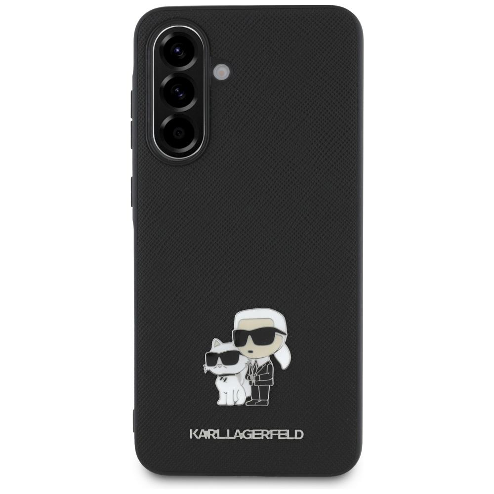 Karl Lagerfeld Saffiano Case with K&C Metal Logo for Samsung Galaxy A36 Black