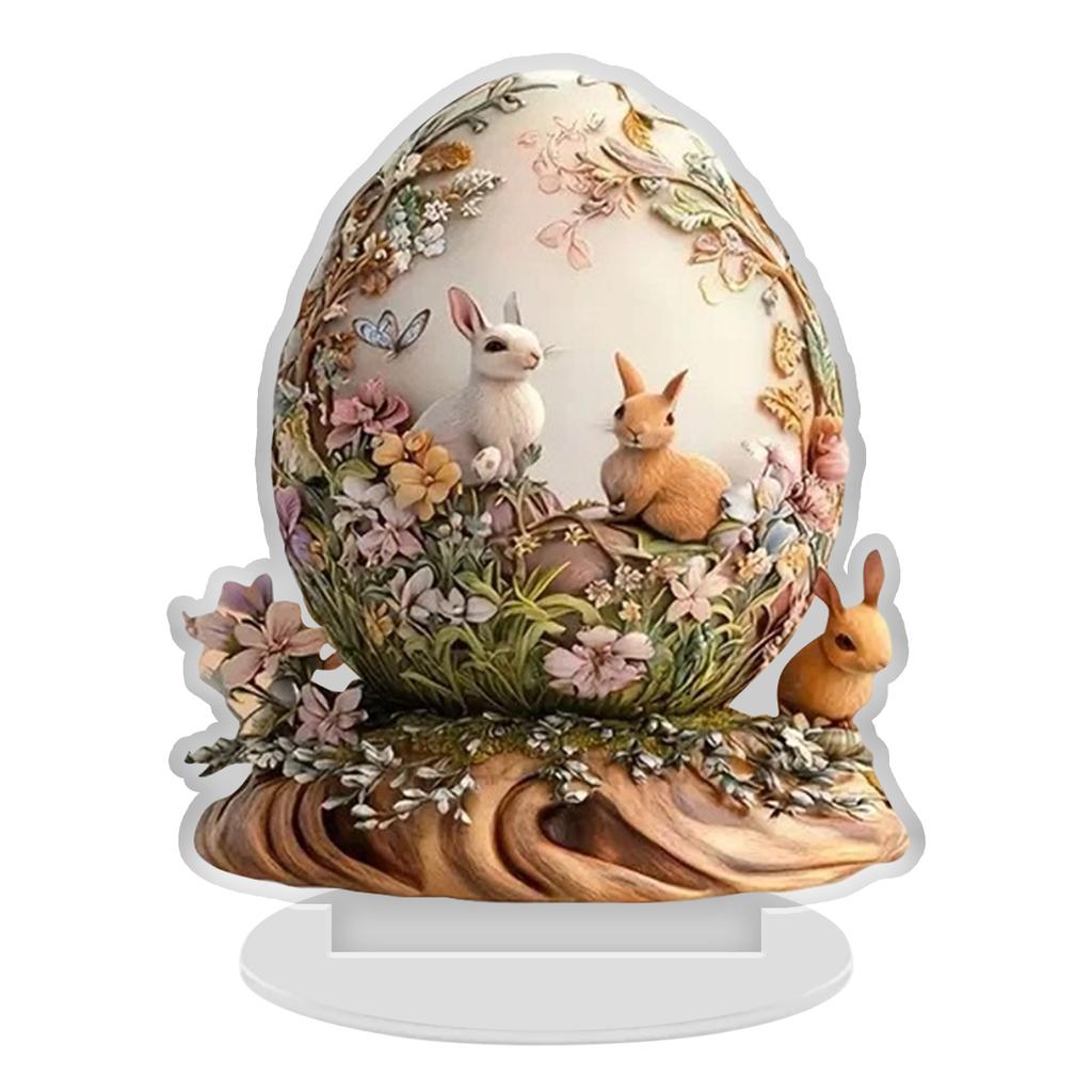 Easter Table Decorations, Multi-tiered Bunny Tray Decorations, Easter Bunny Signs, Easter Happy Center Ornaments, Colorful Acrylic Bunnies.