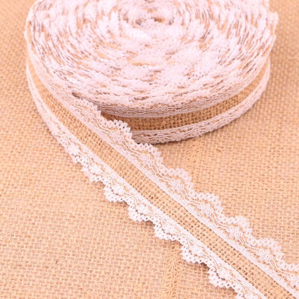 1m/roll Natural Satin Bow Wedding Hessian Ribbon Sisal Trim Jute Burlap Lace Edge