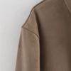 Womens Fall Winter Fashion Versatile Suede Jacket High Street Style Loose Short Coat