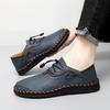 Men's Handmade Leather Shoes Comfortable Loafers Slip On Flats Outdoor Walking Shoes Moccasins