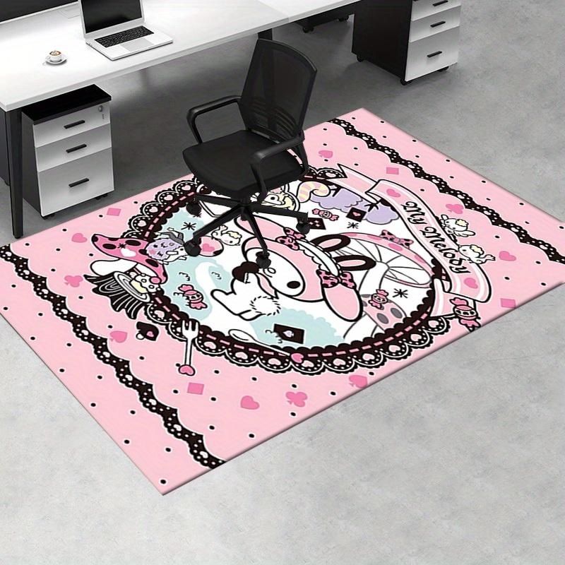 Office Rug My Melody, Cute Anti-Slip Rug, Machine Washable for Living Room, Bedroom, Office, Multiple Sizes, Bedroom Mat, Decorative Mat, Durable Mat,