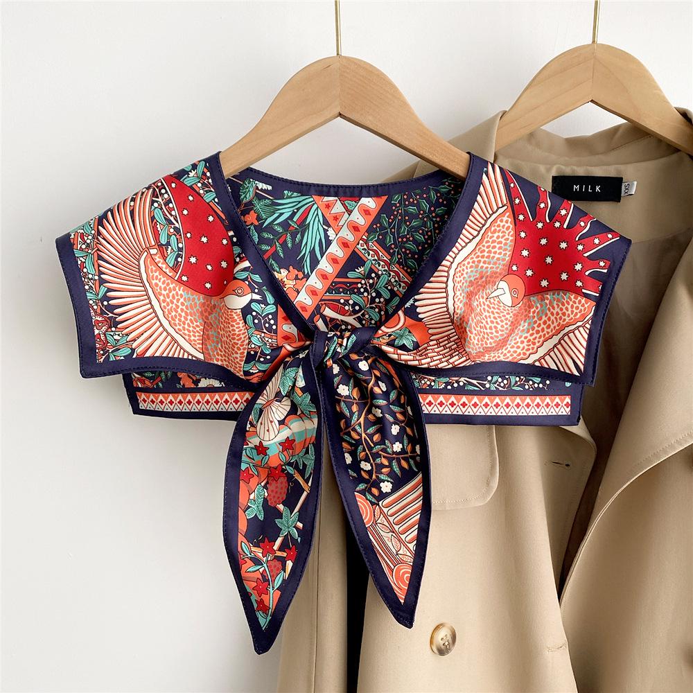 Silk Scarf Shawl for Women - Versatile Double-Layer Neck Protection for Spring, Autumn, and Summer